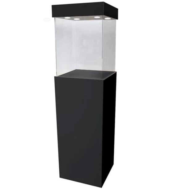 Black Laminate Modern Display Case in | | Source USA Pedestal Made