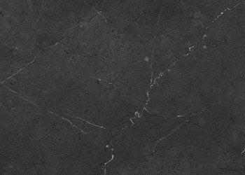 Sample of laminate black alicante finish. Dark grey with natural white veins through it  - like a dark river stone. 