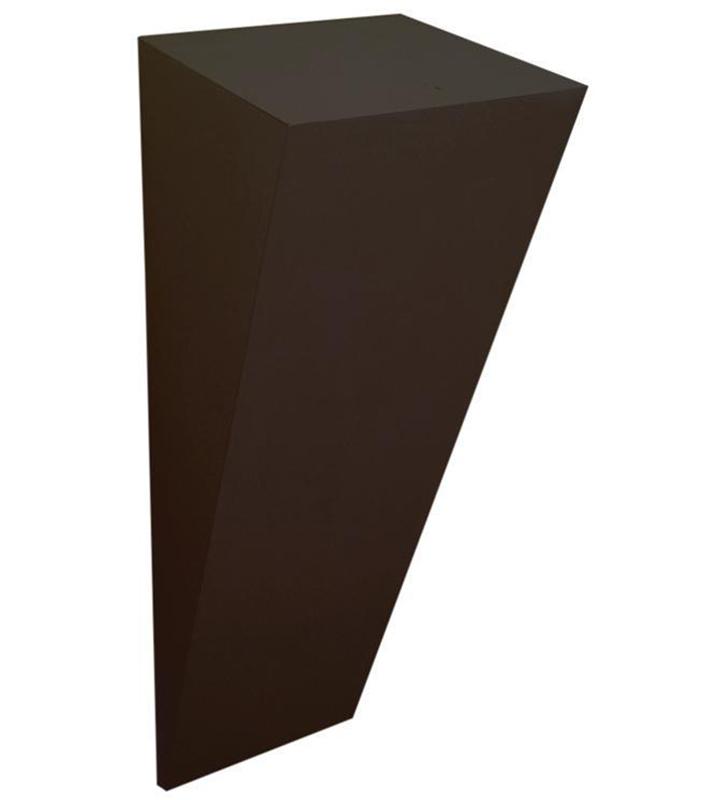 Black Laminate Wedge Wall Shelf 4" x 4" x 13"h – Pedestal Source